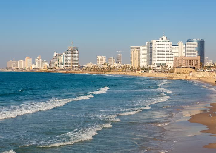 Coastal city skyline of Israel