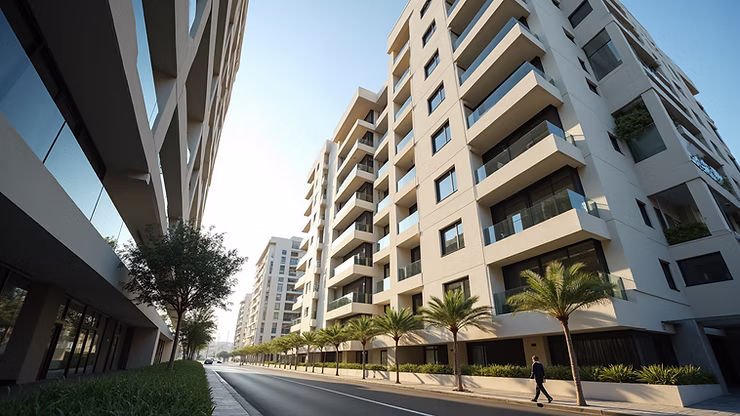 A modern residential building in Tel Aviv