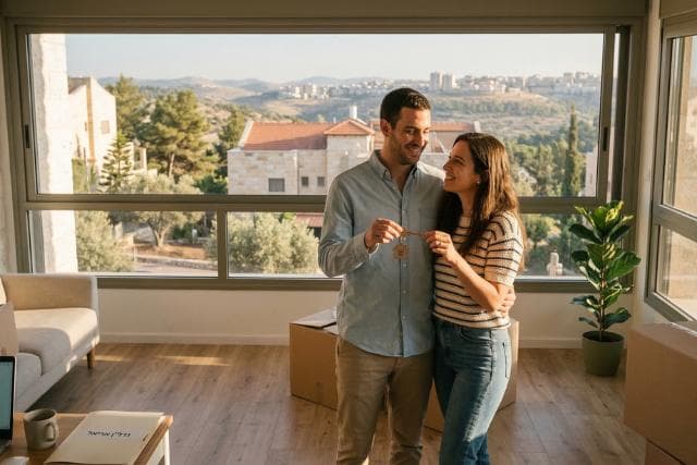 Keys to a new home in Israel, ready for a new immigrant family